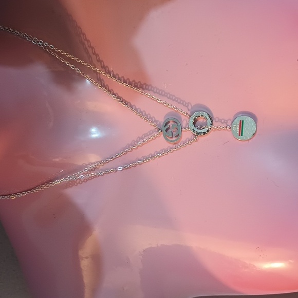 🆕 STAINLESS STEEL LUXURY SILVER Ucci Necklace - Picture 4 of 5